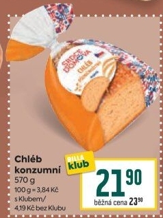 Chléb konzumní Srdce Domova