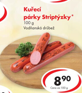 Párky kuřecí striptýzky Vodňanské kuře