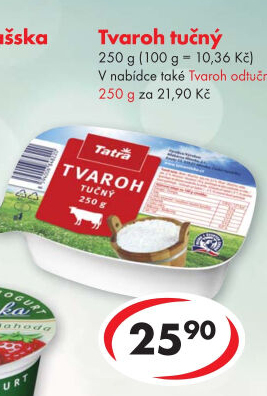 Tvaroh odtučněný Tatra