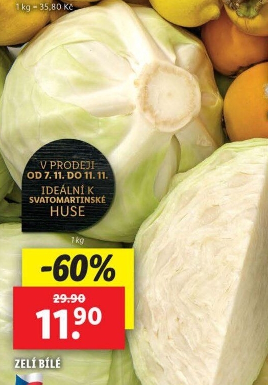 Zelí hlávkové bílé