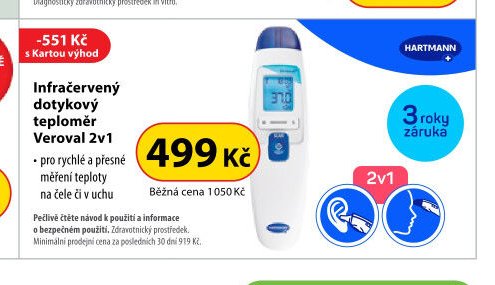 Infračervený dotykový teploměr Veroval 2v1