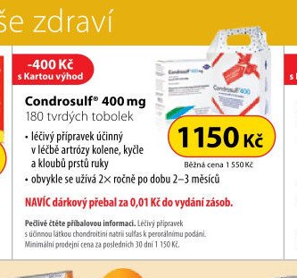 Condrosulf 400 mg 180 tvrdých tobolek