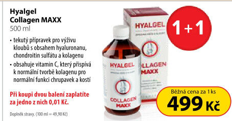 Doplněk stravy sirup pro výživu kloubů Hyalgel Collagen