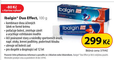 Krém proti bolesti Duo effect Ibalgin