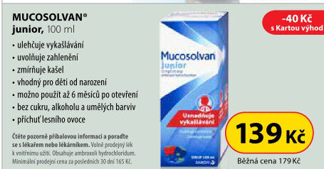 Sirup proti kašli Junior Mucosolvan