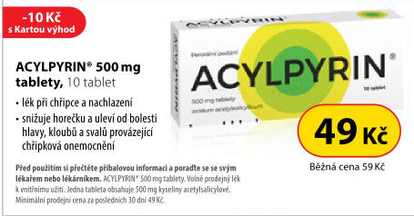 Tablety proti chřipce a bolesti Acylpyrin
