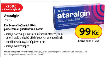 Tablety proti chřipce a bolesti Ataralgin