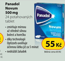 Tablety proti horečce a bolesti Novum Panadol