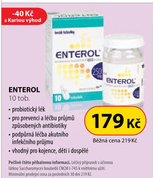 Tablety proti průjmu Enterol
