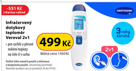 Teploměr Veroval Duo Scan