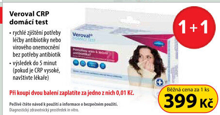 Test pro zjištění bakteriální infekce CRP Veroval