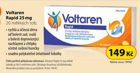 Tobolky proti bolesti Rapid Voltaren