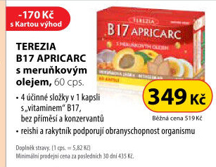 Vitamín B17 s meruňkovým olejem Apricarc Terezia