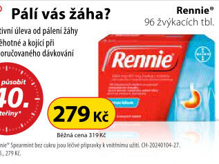 Žvýkací tablety proti pálení žáhy Rennie