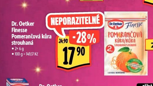Dr. Oetker Finesse Pomerančová kůra strouhaná