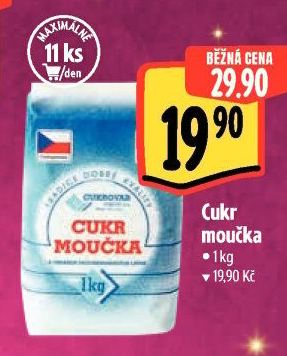 Cukr moučka Cukrovar Vrbátky