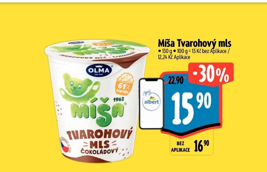 Dezert Tvarohový mls Míša Olma