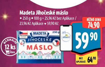 Máslo Jihočeské Madeta