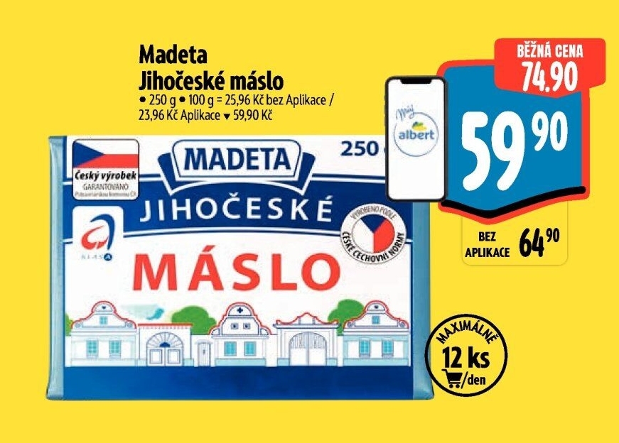 Máslo Jihočeské Madeta