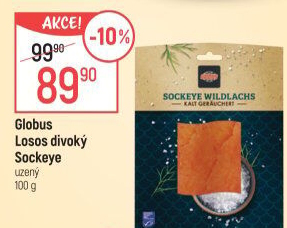 Losos divoký Sockeye uzený Globus