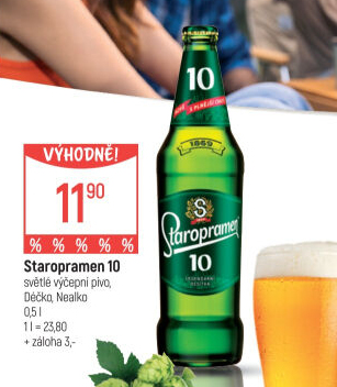 Pivo světlé výčepní 10° Staropramen