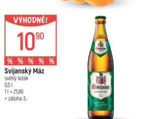 Pivo světlý ležák 11° Svijanský Máz Svijany