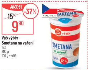 Smetana na vaření Váš Výběr
