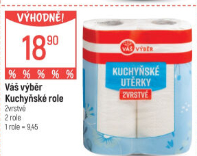 Utěrky kuchyňské 2vrstvé Váš Výběr