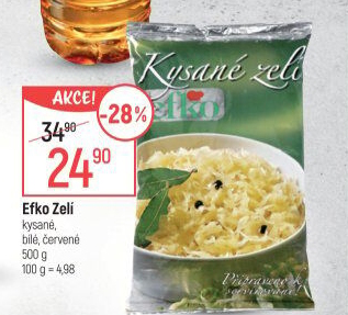 Zelí bílé kysané Efko