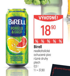 Nealkoholické pivo ochucené Birell