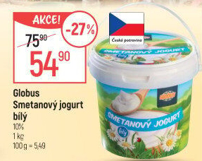 Bílý jogurt smetanový Globus
