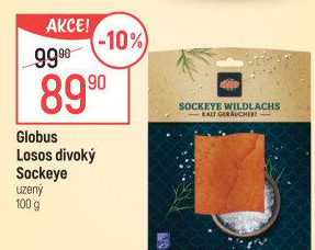 Losos divoký Sockeye uzený Globus