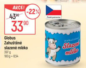 Mléko zahuštěné slazené Globus