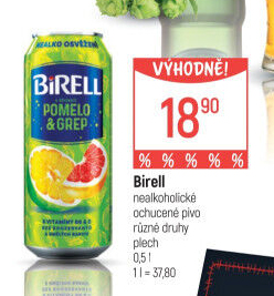 Nealkoholické pivo ochucené Birell