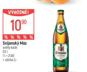 Pivo světlý ležák 11° Svijanský Máz Svijany