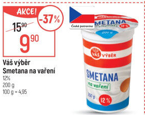 Smetana na vaření Váš Výběr