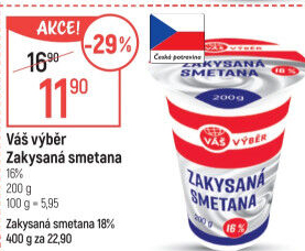Zakysaná smetana 16% Váš Výběr