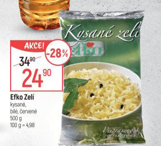 Zelí bílé kysané Efko