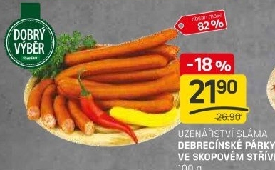 Debrecínské párky Prémium Dobrý Výběr