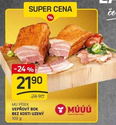 Vepřový bok uzený bez kosti Maso uzeniny Písek