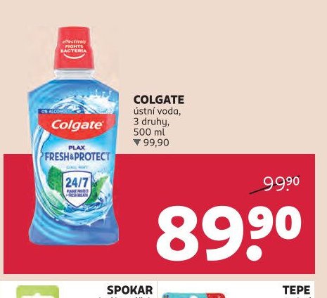 COLGATE ústní voda, 3 druhy, 500 ml