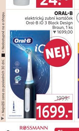 ORAL-B elektrický zubní kartáček Oral-B iO 3 Black Design