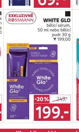 WHITE GLO bělící sérum nebo bělící pudr