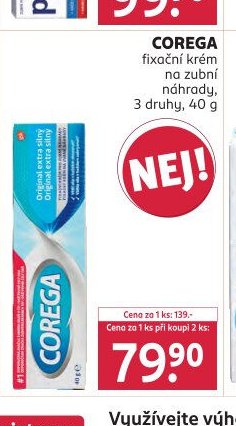 COREGA fixační krém na zubní náhrady, 3 druhy, 40 g