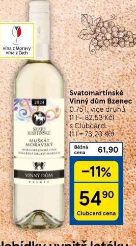 Svatomartinské Vinný dům Bzenec