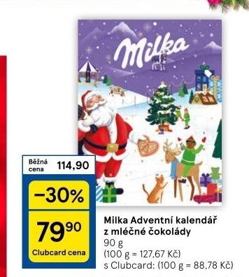 Adventní kalendář Milka