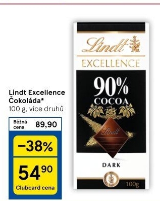 Čokoláda Excellence Lindt