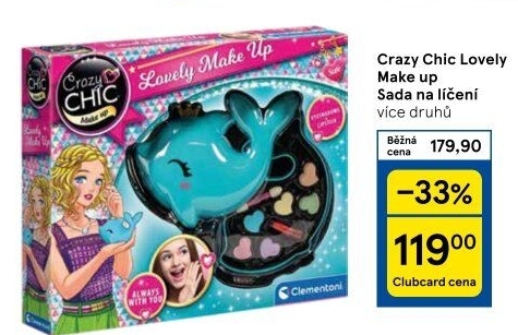 Dětský make up set Crazy Chic Clementoni
