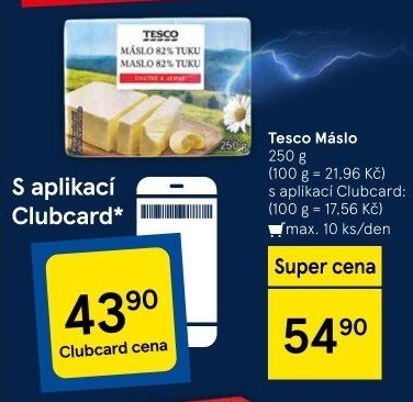 Máslo Tesco