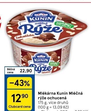 Mléčná rýže Mlékárna Kunín